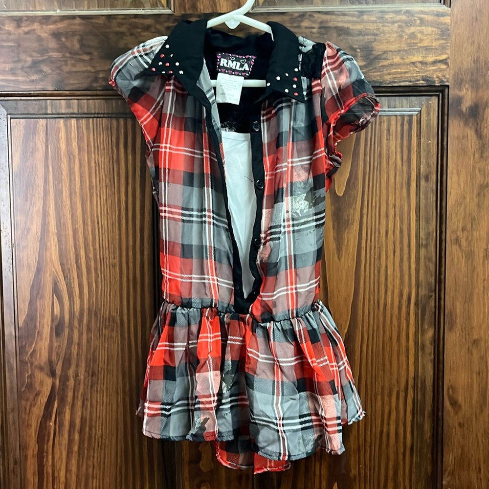 RMLA girls sheer top with cami